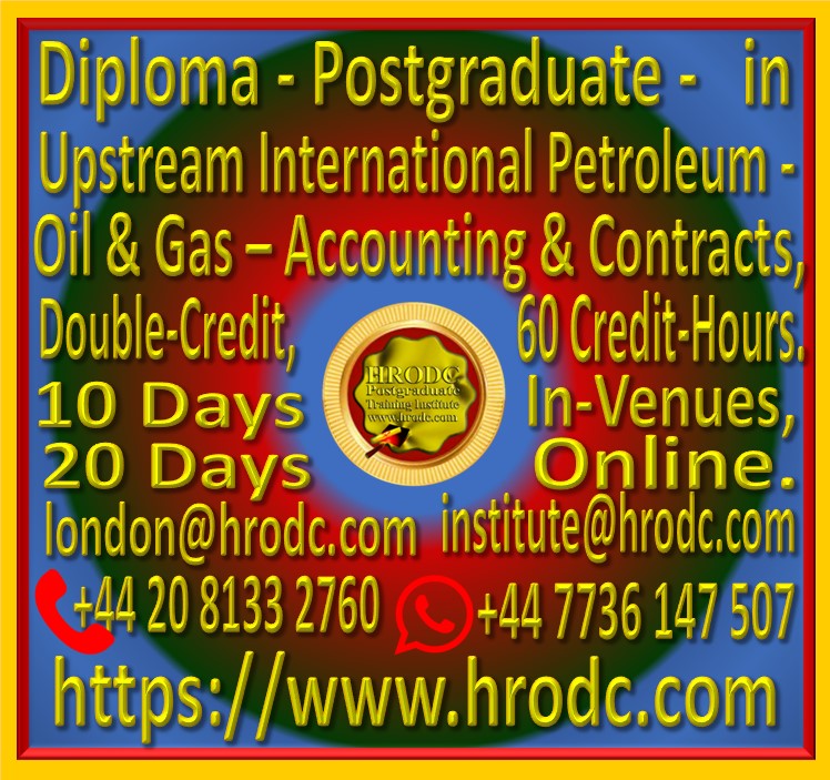Graphics relating to our Institute’s name, Award Name, Duration In-Venues and Online (with contact details) of a Diploma - Postgraduate – Course, offered by HRODC Postgraduate Training Institute, https://www.hrodc.com.